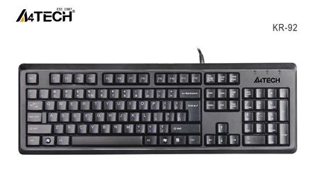 A4tech KR-92, klávesnice, CZ/US, USB, voděodolná,