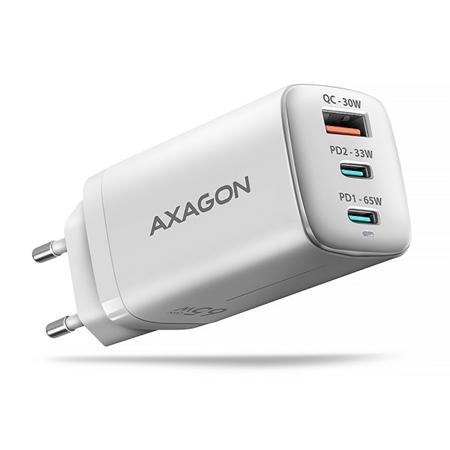AXAGON ACU-DPQ65W, GaN nabíječka do sítě 65W, 3x