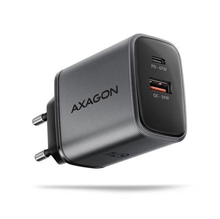 AXAGON ACU-PQ67 GaN nabíječka do sítě 67W, USB-A