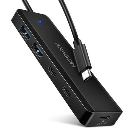 AXAGON HUE-C2C, 4× USB 5Gbps TRAVEL hub, 2× USB-A