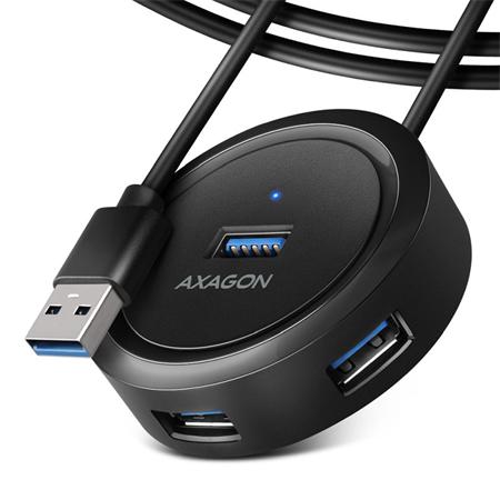 AXAGON HUE-P1AL, 4x USB 3.2 Gen 1 ROUND hub,