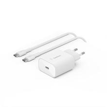 Belkin  25W USB-C Power Delivery PPS nástěnná nabíječka + 1m USB-C na USB-C kabel, bílá