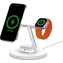 Belkin BOOST CHARGE™ PRO MagSafe 3v1 Bezdrátové nabíjení pro iPhone/Apple Watch/AirPods, bílá - NOVÁ VERZE
