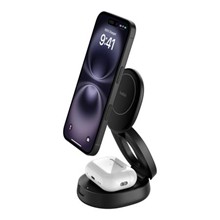 Belkin BOOST CHARGE Qi2 15W 2v1 Magnetická skládací nabíječka pro iPhone/Apple Watch/AirPods, černá
