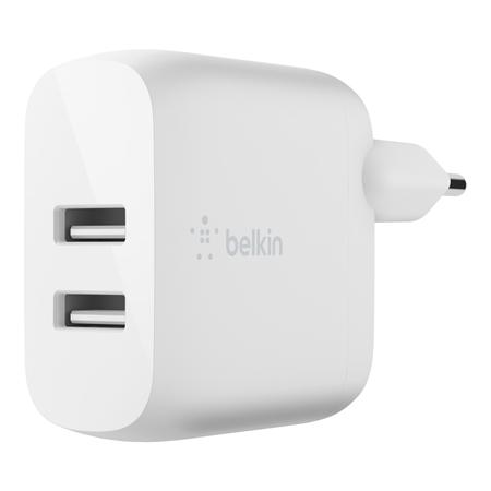 Belkin Duální USB-A nástěnná nabíječka 2x12W,