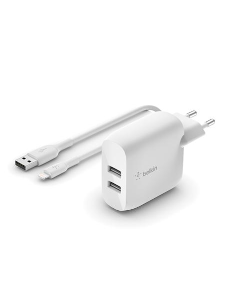 Belkin Duální USB-A nástěnná nabíječka 2x12W,