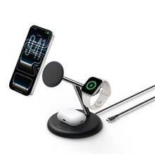 Belkin UltraCharge PRO 25w Qi2 3in1 Charging Stand Black