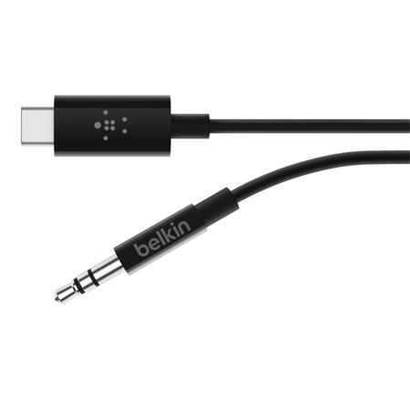 Belkin USB-C kabel s audio kabelem, černý, 1,8m