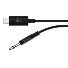 Belkin USB-C kabel s audio kabelem, černý, 1,8m 
