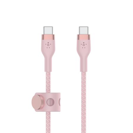 Belkin USB-C na USB-C kabel, 1m, růžový - odolný