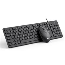 C-TECH KBM-105, drátový combo set klávesnice s myší, USB, CZ/SK