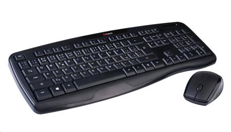 C-TECH klávesnice s myší WLKMC-02, bezdrátový