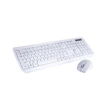 C-TECH klávesnice WLKMC-01, bezdrátový combo set s myší, bílý, USB, CZ/SK