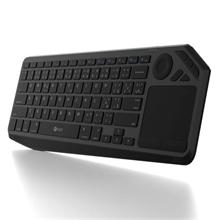 C-TECH klávesnice WLTK-02, Dual mode, BT5.0 + 2,4GHzb, bezdrátová s touchpadem, černá