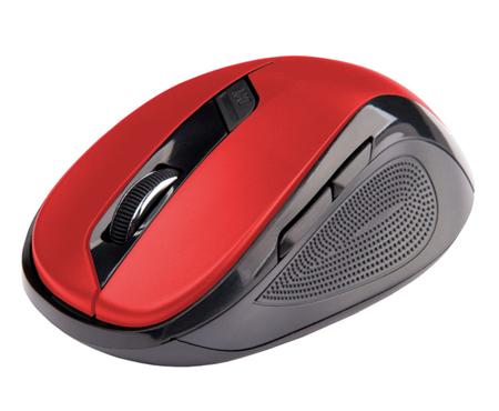 C-TECH myš WLM-02, černo-červená, bezdrátová,