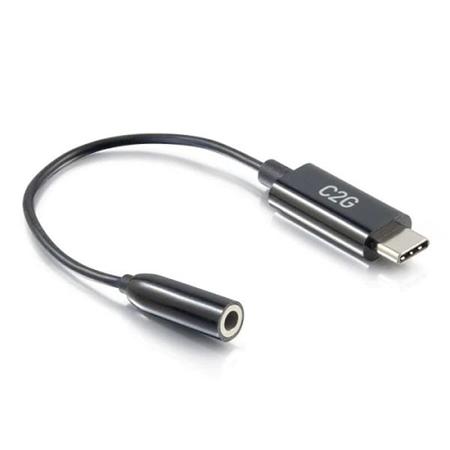 C2G USB C to Aux (3.5mm) Adapter - USB C Audio