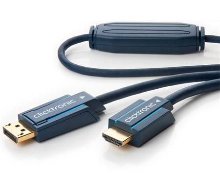 ClickTronic HQ OFC kabel DisplayPort - HDMI typ