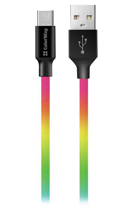 Colorway Datový Kabel Usb /Type-C/ 1m/ 2.4A/
