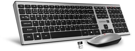 CONNECT IT Combo bezdrátová stříbrná klávesnice +