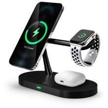 CONNECT IT MultiCharge 5 v 1 MagSafe Wireless Fast Charge bezdrátová nabíječka, ČERNÁ