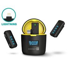 CONNECT IT Wireless mikrofon ClipMic Pro Lightning (2 ks + receiver) set ČERNÝ