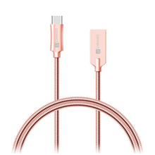 CONNECT IT Wirez Steel Knight USB-C (Type C) - USB-A, metallic rose-gold, 2,1A, 1 m