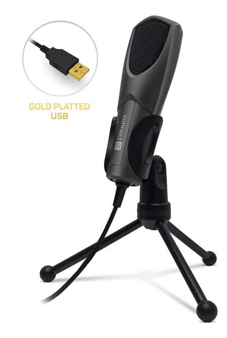 CONNECT IT YouMic mikrofon USB, pozlacený