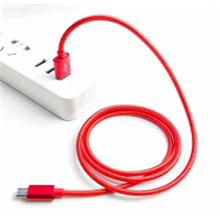 Crono kabel USB 2.0/  USB A samec - microUSB samec, 1,0m, červený premium
