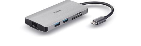D-Link 8-in-1 USB-C Hub with HDMI/Ethernet/Card