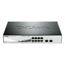 D-Link DGS-1210-08P 8-Port Gigabit PoE Smart Switch with 2 SFP ports (8 x PoE ports, fanless)