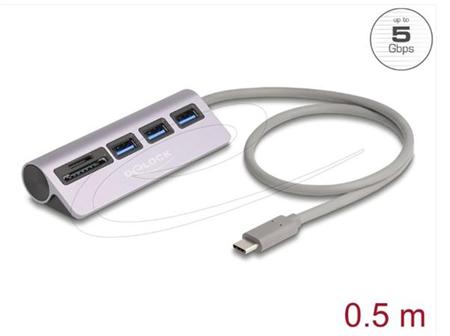 Delock 3 portový rozbočovač USB 5 Gbps včetně