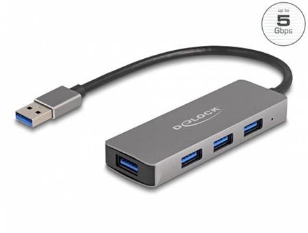 Delock 4 portový Hub USB 3.2 Gen 1 s konektorem