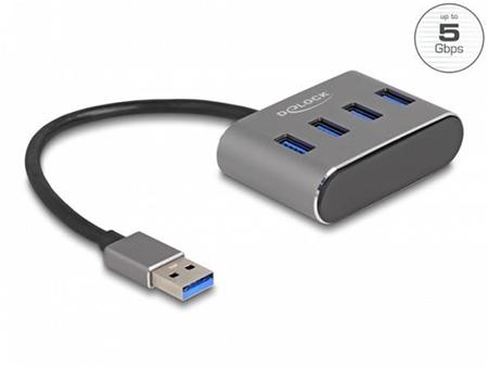 Delock 4 portový Hub USB 3.2 Gen 1 s konektorem