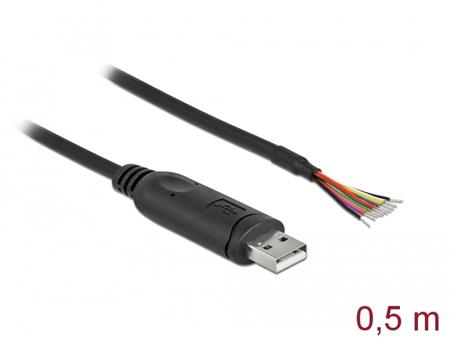 Delock Adapter cable USB 2.0 Type-A to Serial