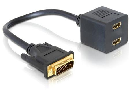 Delock adaptér DVI-D 25 samec > 2x HDMI
