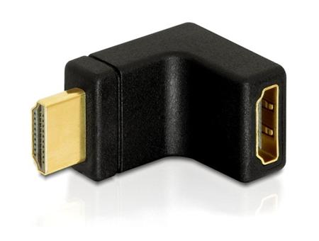 Delock adaptér HDMI A samec/samice,pravoúhlý 90°