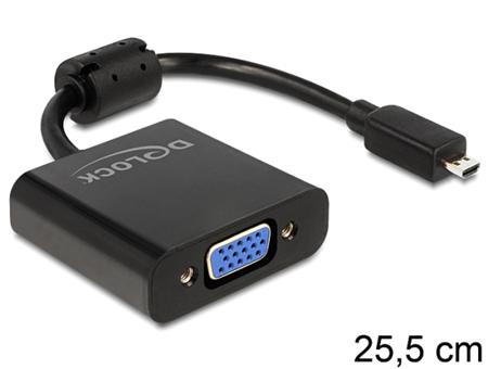 Delock Adaptér HDMI-micro D samec > VGA samice