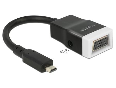 Delock adaptér HDMI-micro D samec > VGA samice s