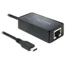 Delock adapter SuperSpeed USB (USB 3.1, Gen 1) s USB Type-C™ samec > Gigabit LAN 10/100/1000 Mb/s