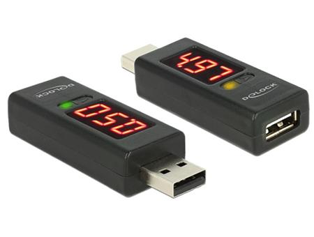 Delock adaptér USB 2.0 A samec > A samice s LED