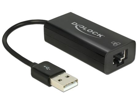 Delock Adapter USB 2.0 > LAN 10 / 100 Mb /