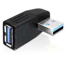 DeLock adaptér USB 3.0 samec - USB 3.0 samice pod úhelem 270° horizontálně