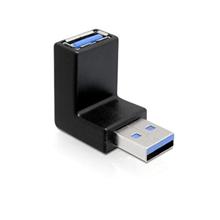 DeLock adaptér USB 3.0 samec - USB 3.0 samice pod úhelem 270° vertikálně