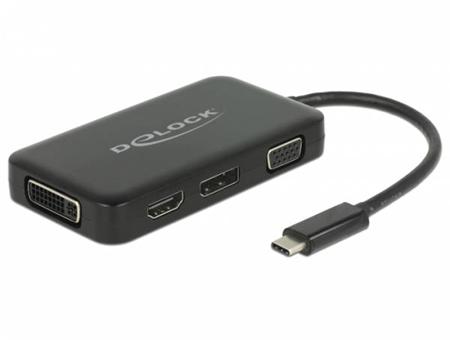 Delock Adaptér USB Type-C™ Stecker > VGA / HDMI /