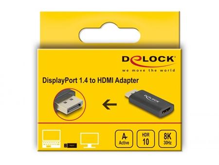 Delock Adaptér z Active DisplayPort 1.4 na HDMI,