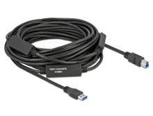 Delock Aktivní kabel USB 3.2 Gen 1, z USB Typu-A na USB Typu-B, délka 15 m