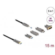Delock Aktivní optický HDMI kabel 5 v 1, 8K, 60 Hz, 15 m