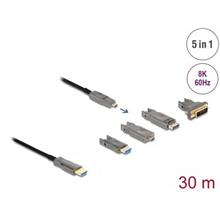 Delock Aktivní optický HDMI kabel 5 v 1, 8K, 60 Hz, 30 m