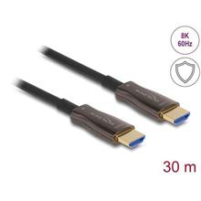 Delock Aktivní optický kabel HDMI s kovovým pancéřováním, 8K 60 Hz, 30 m