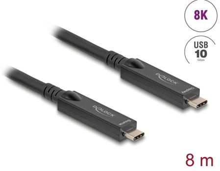 Delock Aktivní optický kabel USB-C™ 8K Video +